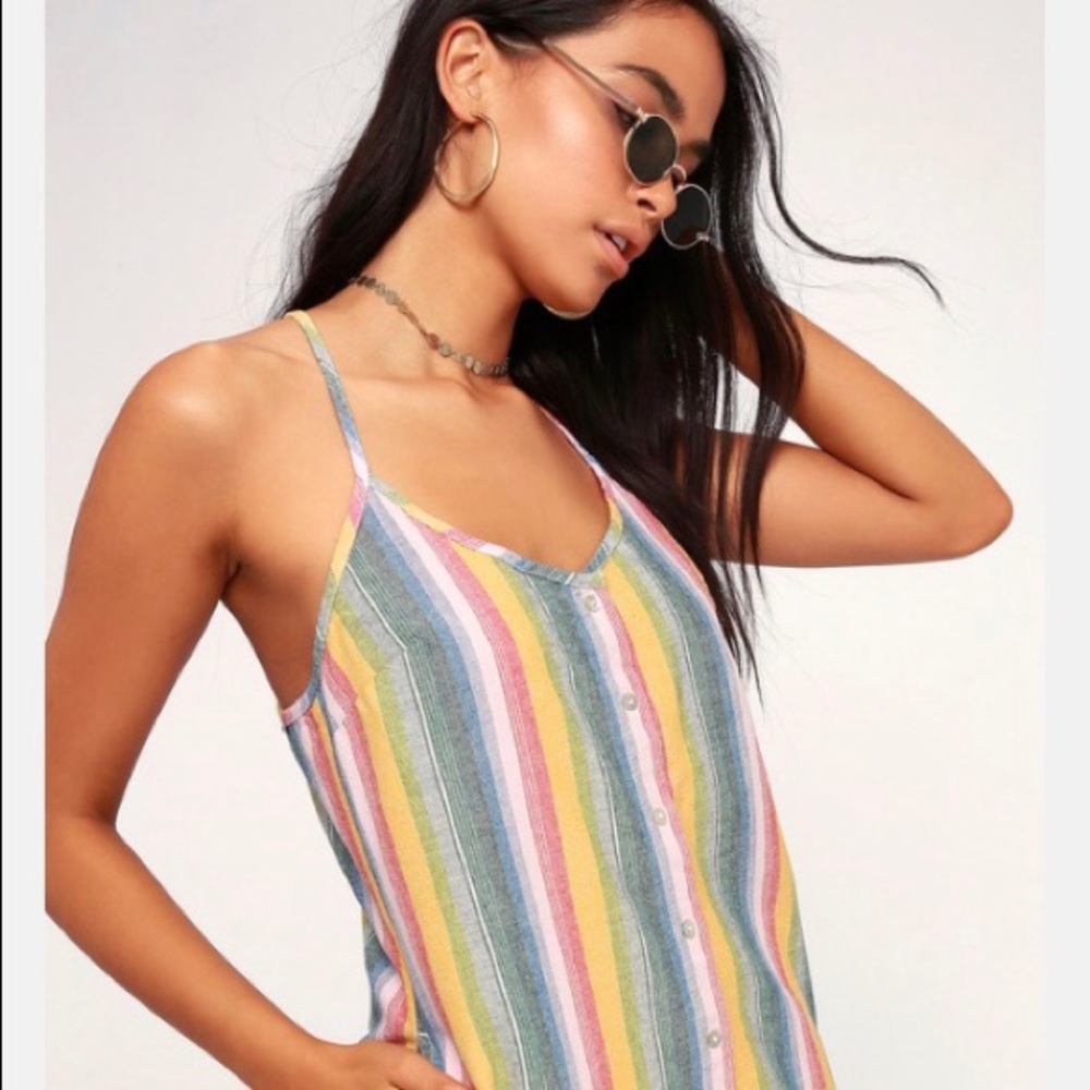 NWT OBEY Rainbow sundress